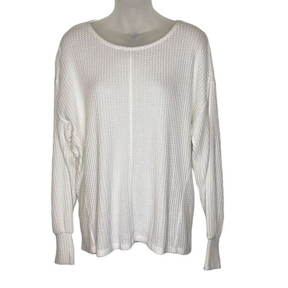 Liverpool Los Angeles Easy Dolman Sleeve Light Sweater Snow Small - Picture 4 of 11